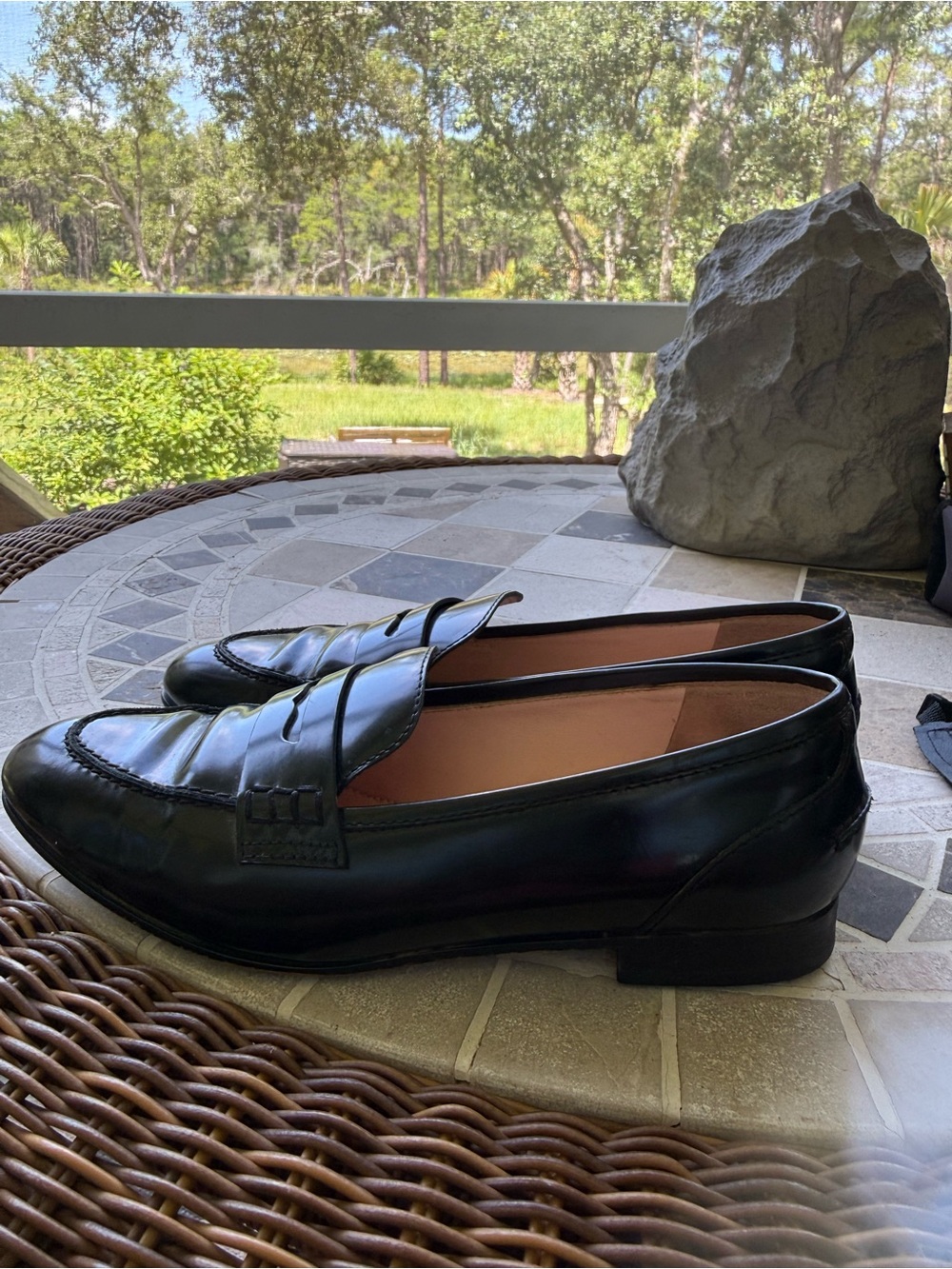 J. Crew Women’s Black Leather Penny Loafers size 7